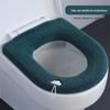 Almofada de Assento Sanitário Doméstica Inverno Espessada Pelúcia Almofada Sanitária Capa de Vaso Sanitário Universal para Quatro Estações Almofada de Anel Sanitário Forrada com Lã