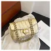 Producto estrella de transmisión en vivo transfronteriza: bolso de hombro y bandolera acolchado versátil de alta calidad, popular bolso pequeño con cadena estilo Chanel