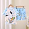 Pijamas de verano para niños, novedad de 2025, de manga corta, finos, para niños, grandes, adolescentes, ropa de casa, ropa exterior.