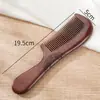 Peine de Madera Tallada de Sándalo Rojo Natural con Mango Largo, Peine de Dientes Anchos, Caja de Regalo, Reunión Anual, Regalo del 38º Festival, Peine Masajeador para Mujeres