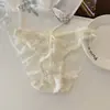 Ligeramente Atractivas con Forma de Campana~ Bragas de Encaje Sexy Estilo Francés para Mujer, de Tiro Bajo Caladas con Lazo Puro Deseo Braguitas para Mujer