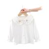 Camisas de Manga Larga para Niñas, Nuevas de Primavera y Otoño Estilo Coreano Moderno Bebé Lindas Camisas, Moda Estilo Bebé Cárdigans Pequeños Algodón