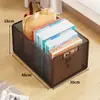 Caja de almacenamiento de libros de gran capacidad con ruedas, cesta de almacenamiento móvil para mochilas de estudiantes de secundaria, organizador de libros para el aula