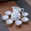 Conjunto de chá de cerâmica azul e branca, infusor de chá doméstico, gaiwan Kung Fu, conjunto completo de xícaras de chá simples, loja de fábrica atacadista transfronteiriça
