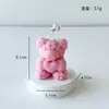 Vela Aromática Oso Amoroso Rose Midina Adornos Creativos para Dormitorio Regalo para Niña del Día de San Valentín Vela al por Mayor