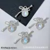 Novo Frasco de Perfume com Recorte de Laço Pingente Redondo de Strass Pingente DIY Pulseira Colar Brincos Acessórios de Liga