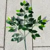 Hoja de Higuera de Simulación de una Sola Pieza Decoración Interior Exterior Rama de Árbol Falso de Plástico Paisajismo de Ingeniería Planta de Hoja Verde Decoración Hojas Falsas