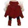 Conjunto de Año Nuevo para Bebé Niña Suéter Rojo Estilo Nuevo 2025 Top de Punto y Leggings Forrados de Polar Conjunto de Dos Piezas para Niña