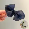 Grampo de Cabelo Tiara Laço Elegante com Cabeça de Bola Presilha para Traseira da Cabeça Feminina Rabo de Pônei Fofo Presilha de Rede