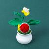Girasol de Lana Transfronterizo en Maceta Flor de Lirio del Valle Nomeolvides Tulipán Adorno de Flor Artificial Temporada Escolar Regalo para Maestro