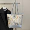2025 Novo Estilo de Verão Renda Fada Flor Bolsa Tote Bolsa de Mão Grande Capacidade Bolsa de Ombro Estilo Preguiçoso Bolsa Axilar