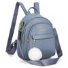 Mochila Pequeña Acolchada de PU Nueva y Sencilla Transfronteriza para Mujer, Mochila Casual Retro, Bolsa para Salir, Mochila de Viaje