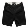 Shorts casuales nuevos para hombre de verano con textura lavada, shorts de trabajo versátiles de algodón liso de talla grande para hombre, corte slim, modernos