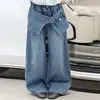 Jeans para Niñas de Primavera y Otoño, Nuevo Estilo Resistente 2026, Ropa de Abrigo de Otoño para Niños, Pantalones Largos de Trabajo Modernos para Niños Mayores