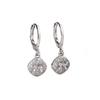 Brinco de Tarraxa Geométrico com Zircônia para Namoradas Brincos Femininos de Luxo Leve Moda Japonesa e Coreana Argola Quadrada de Diamante Chanel