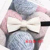 Pajarita de Color Sólido de Doble Capa para Hombre Estilo Británico Moda de Negocios Accesorios para Traje Pajarita de Boda Venta al por Mayor