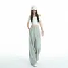 Naranja Infantil # Pantalones Casuales de Pierna Ancha Finos de Moda para Mujer, Corte Holgado, Adelgazantes, Caídos, Suaves, Relajados, Pantalones Largos