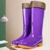 Botas de lluvia para mujer estilo coreano: Opciones de caña alta, media, corta y baja, zapatos de agua de moda para mujer, antideslizantes, botas de lluvia impermeables