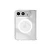 Wlons es adecuado para funda de teléfono iPhone Duo con bisagra, funda magnética transparente anti-caídas Apple Duo