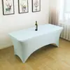 Funda Elástica para Mesa de 6 pies Transfronteriza para Bodas y Banquetes al Aire Libre en Hoteles, Funda de Poliéster para Mesa de Cóctel, Mantel Rectangular