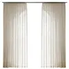 Cortina de Gasa Estilo Francés Lujo Ligero de Alta Gama Romántica Retro Cortina en Relieve Transparente e Impermeable Sala de Estar Visillo de Ventana de Alta Gama Bolsa Terminada