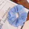 5243 Goma para el Pelo Plisada Floral tipo Seda para Moño Deshecho Cuerda para el Pelo Accesorio para el Cabello Banda Elástica para el Cabello para Mujer