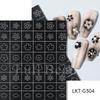 BELLEZA COMPLETA Transfronterizo Nuevas pegatinas huecas para uñas Plantilla pintada con aerosol Pegatinas de uñas de mariposas y estrellas de amor