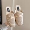 Chinelo Respirável Vazado de Dedo para Mulher, Verão para Usar ao Ar Livre, Sandálias de Trabalho da Moda, Slip-Ons Casuais, Sapatilhas