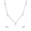 Estilo japonés y coreano diseño fresco y simple corazón geométrico estrella colgante acero inoxidable collar pendientes conjunto fábrica al por mayor