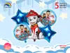 Nuevo auténtico autorizado fiesta cinco piezas globo de aluminio decoración ambiente de cumpleaños traje de tarjeta de papel exquisito