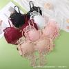 Comércio Exterior Sexy Flor Solúvel em Água Oco Alça Envoltório Cinto de Peito Bojo Almofada de Peito Crochê Vintage Fivela Borboleta Lingerie Sutiã Beleza Costas