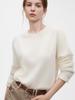 Hong Kong y American Apparel/2026 Ropa de punto casual estilo francés para mujer Invierno 2026 Nueva Camiseta básica de lana merino con cuello redondo