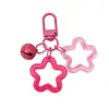Llavero de Campana Doble de Estrella de Cinco Puntas Hueca de Aleación Materiales para Pulsera DIY Hecha a Mano, Collar, Accesorios de Joyería