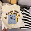 Conjunto de Camiseta sin Mangas con Estampado de Dibujos Animados para Niños, Chaleco Delgado de Verano para Bebé, Conjunto de Dos Piezas para Niños y Niñas