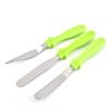 Espátula para Mantequilla de Acero Inoxidable Juego de Tres Piezas Espátula de Acero Inoxidable para Decoración de Pasteles Cuchillo para Besos Cuchillo Plano