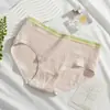 En stock lencería mujer algodón transpirable cómoda no pellizca cadera pura algodón mujer lencería cintura media simple color liso fábrica venta al por mayor
