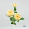 Ramo Artificial Realista de Rosas de 3 Cabezas para Arreglo en Jarrón, Decoración del Hogar, Decoración de Sala de Estar, Adorno de Mesa, Flor Artificial