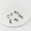 Accesorios de joyería de acero de titanio galvanizado al vacío oro de 18 quilates piedra triturada plata accesorios de joyería DIY especificaciones cuentas