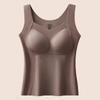 Chaleco térmico de terciopelo alemán explosivo para mujer, otoño e invierno, fiebre, cachemira, seda, una pieza, sin sujetador, ropa interior térmica básica