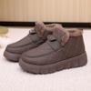 Botas de Nieve Birkenstock Zapatos para Mujer en Otoño e Invierno Zapatos de Mujer Forrados de Lana Zapatos de Algodón para Mujer Zapatos sin Cordones con Suela Gruesa Zapatos de Madre Zapatos de Moda que Aumentan la Altura