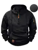 Sudadera con Cremallera y Múltiples Bolsillos para Hombre, Nueva para Primavera y Otoño 2024, Sudadera sin Capucha para Deporte y Uso Casual