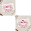 Gatito de Dibujos Animados Fresa Lazo Pequeño Versátil para Recogido de Niña Coleta Simple Elegante Accesorio para el Cabello