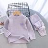 Ropa interior térmica infantil Develvet con forro de felpa, engrosada para invierno, estilo coreano nuevo, traje base para niños y niñas, pijama para bebé