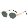 Gafas de Sol Ovaladas 25 Estilos para Niñas, Gafas de Sol de Metal Estilo Callejero Celebridad de Internet, Gafas de Sol Retro para Fotos de Celebridades de Internet Transfronterizas