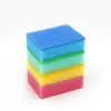 Esponja de limpeza colorida dupla face para uso na cozinha, lavagem de louça e esfregar panelas e frigideiras; bloco de esponja espesso, de alta densidade, absorvente, atacado