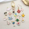 Acessórios de Joias de Liga de Balão Nuvem com Gotejamento de Óleo Estrela de Cinco Pontas Trevo de Quatro Folhas Estilo Coreano Brincos Pingentes Pingentes Perfurados DIY