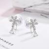 Aretes Copo de Nieve Diseño Nicho Aretes de Alta Gama para Mujer 2023 Nueva Moda Aretes de Placa de Incienso de Mosquito sin Agujeros en las Orejas