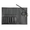 Bolsa de Almacenamiento para Brochas de Maquillaje Off-White con 12/18/24 Ranuras, Bolsa Plegable Enrollable con Hebilla Magnética de Cuero PU, Organizador Portátil de Brochas de Maquillaje