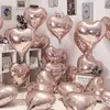 10 piezas globo de aluminio rojo con forma de corazón de 18 pulgadas flotante con helio aire fiesta de boda decoración de boda decoración de habitación de boda