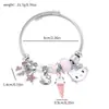 Pulseira Panjia Rosa Pulseira Gato KT Pulseira Desenho Animado Transfronteiriça Fofa Pando Hello Kitty Puxar Fábrica de Joias Atacado